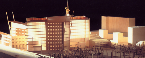 Immagine modello architettonico Concorso per Biblioteca a Torino