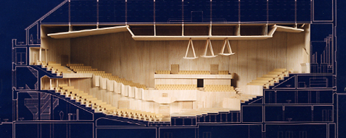 Immagine modello architettonico dell' Auditorium RAI di Torino
