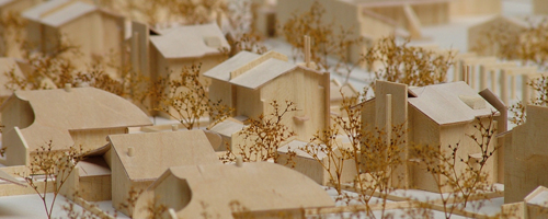 Immagine del modello architettonico comlesso residenziale a Lombardore
