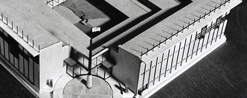 Immagine modello architettonico Concorso per Museo Coreano a Los Angeles