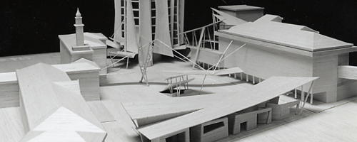 Immagine modello architettonico Concorso per la Riqualificazione di una Piazza a Grugliasco