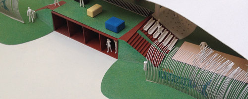 Modello architettonico del padiglione Ferrero per EXPO 2015 a Milano